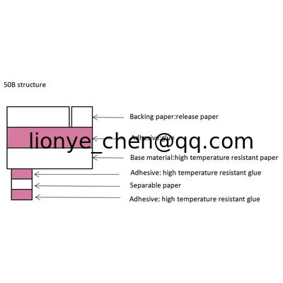 Paper Industry Single Side Adhensive Tape, Pink Water Soluble Splicing Tape for Coating, Printing, Film