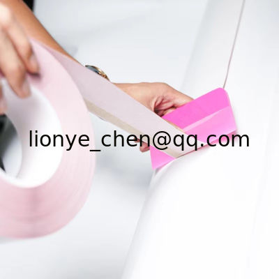 Paper Industry Single Side Adhensive Tape, Pink Water Soluble Splicing Tape for Coating, Printing, Film